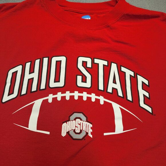 Ohio State Shirt Mens L Red Football NCAA Short Sleeve Graphic Tee - Picture 2 of 7